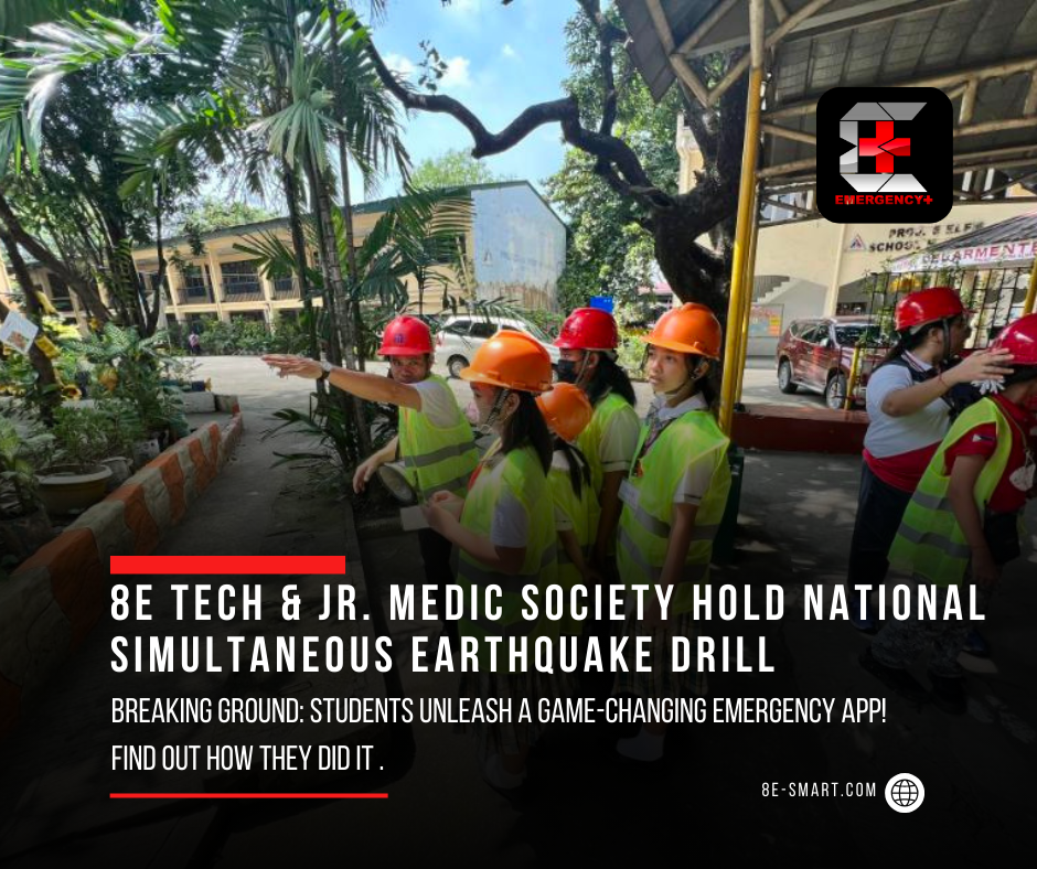 8E Tech and Jr. Medic Society Shake Things Up with National Simultaneous Earthquake Drill