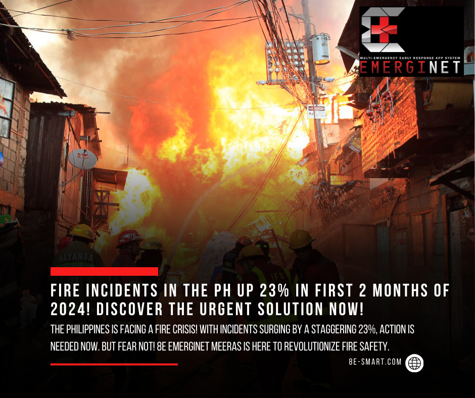 Fire Incidents in the PH up 23% in First 2 Months of 2024! 8E EmergiNet is the Urgent Solution